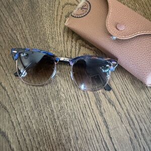 Ray-Ban Blue and Brown Clubmaster Sunglasses